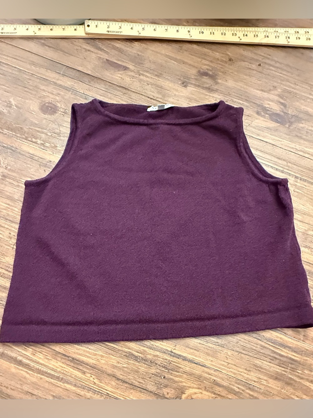 St John Purple Plum Sleeveless Shell Blouse size Large